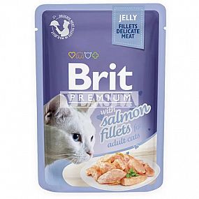 Kapsa Brit Premium Cat Delicate Fillets 85g Jelly in Salmon