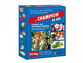 Lovela Champion 50WG 10g na choroby rajčat, brambor, broskvoní, cibule, česneku, hrušní, jabloní, meruňky