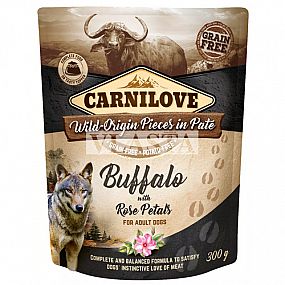 Kapsa Carnilove Dog 300g Buffalo With Rose Petals