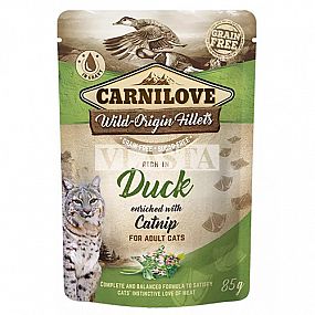 Kapsa Carnilove Cat 85g rich in Duck enriched with Catnip (CZ)