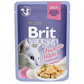 Kapsa Brit Premium Cat Delicate Fillets 85g in Jelly with Chicken