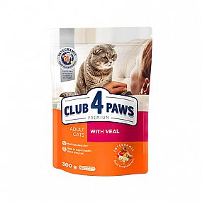 Club4Paws Cat Premium with Veal 14kg telecí pro kočky