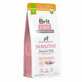 Brit Care Dog Sustainable Sensitive Insect & Fish 12+2kg ZDARMA