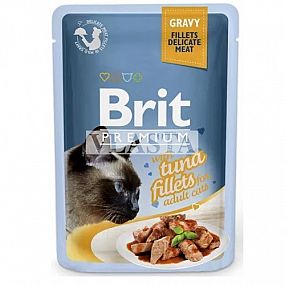 Kapsa Brit Premium Cat Delicate Fillets 85g in Gravy with Tuna