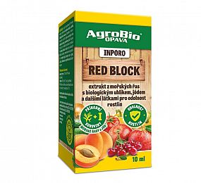 Agrobio Inporo Red Block 10ml přírodní přípravek s biologickým uhlíkem, jódem proti moniliové spále, hnilobě, plísni rajčat, okurek a cibule
