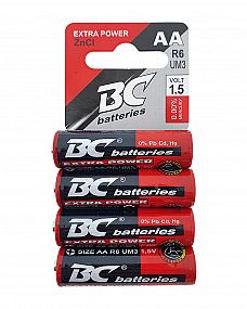 BC Baterie Extra Power zinkochloridová tužková AA 1,5V jednotlivě z balení 4ks