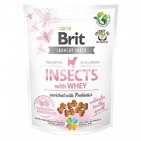 Brit Care Dog Crunchy Cracker Puppy Insects with Whey enriched with Probiotics 200g