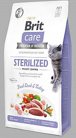 Brit Care Cat Grain Free Sterilized Weight Control Duck&Turkey 7kg