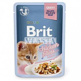 Kapsa Brit Premium Cat Delicate Fillets 100g Kitten with White Fish