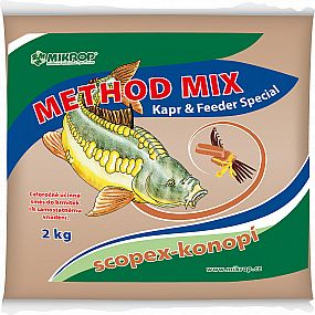 Mikrop Method mix 2kg scopex-konopí krmítková směs