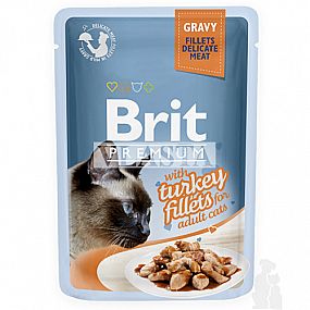 Kapsa Brit Premium Cat Delicate Fillets 85g in Gravy with Turkey