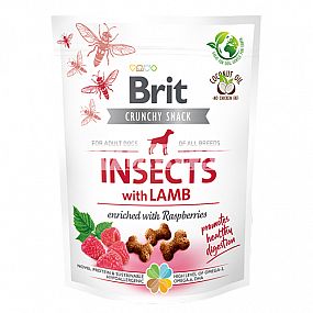 Brit Care Dog Crunchy Cracker Insect With Lamb enriched with Raspberries 200g