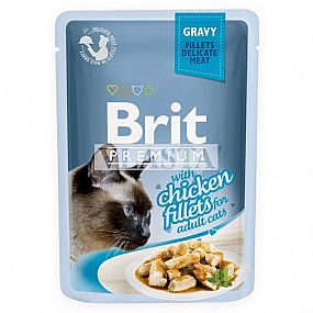 Kapsa Brit Premium Cat Delicate Fillets 85g Chicken in Gravy
